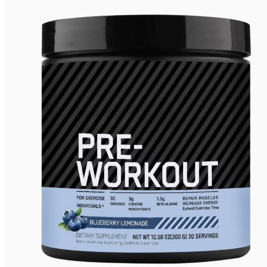 Pre Workout Powder Blueberry Lemonade 300g - Creatine & Beta-Alanine Performance Formula | Organic Wellness Hub