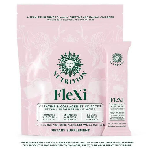 FleXi Creatine & Collagen Stick Packs | 3-Pack Bundle | Creapure® + MoriKol® | Hawaiian Pineapple Punch | Skin, Joints & Muscle Strength – Organic Wellness Hub