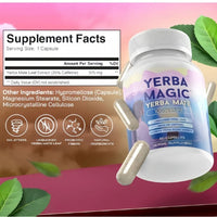 Yerba Magic Yerba Mate Capsules 3-Pack Bundle | 100% Pure Unsmoked | 75mg Natural Caffeine | 180 Capsules – 90-Day Supply