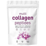 Multi Collagen Peptides Powder 3-Pack Bundle 6lb | Type I II III V X with Biotin Vitamin C & Hyaluronic Acid | GMO-Free Grass-Fed Pasture-Raised | Organic Wellness Hub