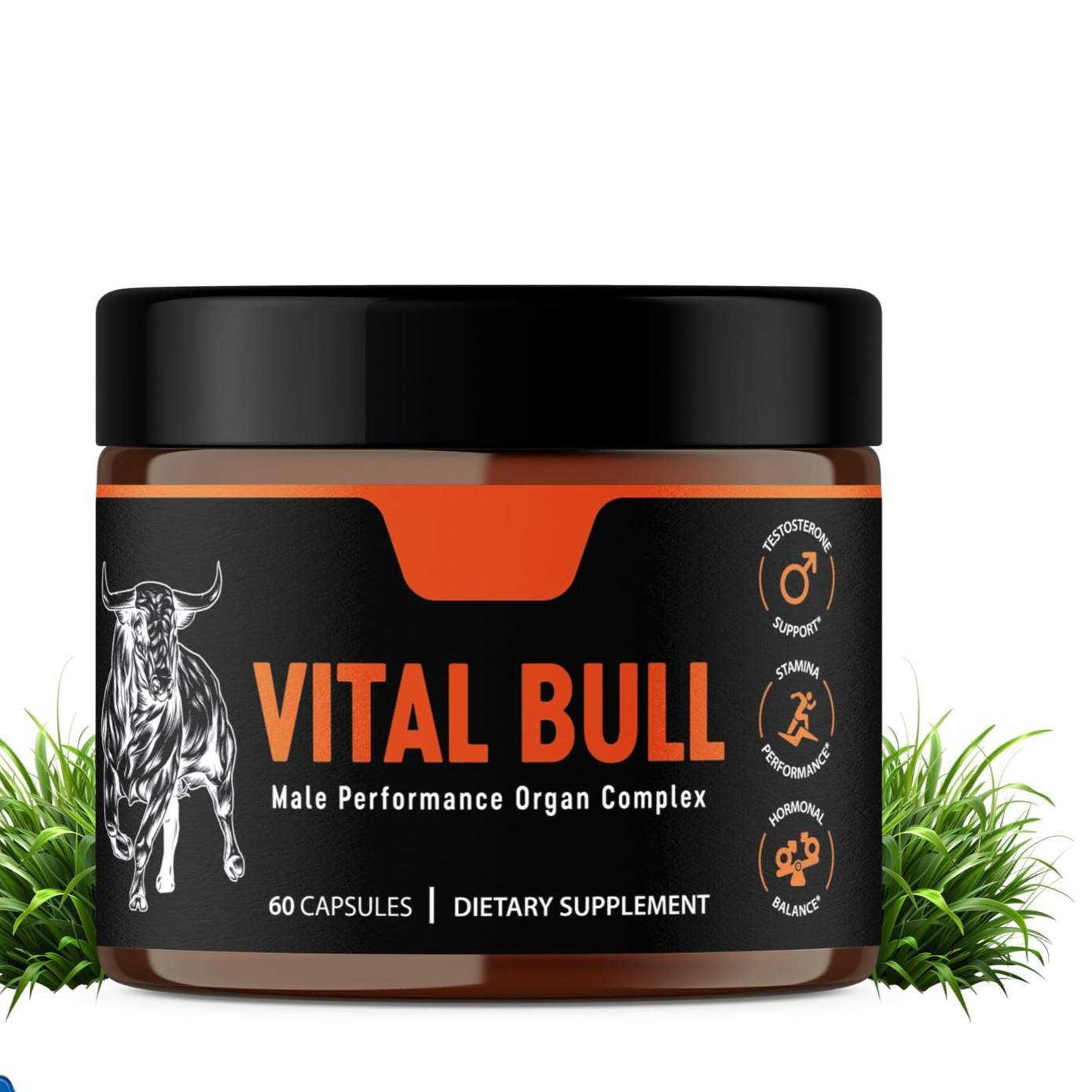 Vital Bull Male Performance Organ Complex | Testosterone Support, Stamina & Hormonal Balance | 60 Capsules ? Organic Wellness Hub