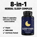 Sleep Fairy Natural Sleep Aid - 60 Vegan Capsules | Lab Tested & Quality Guaranteed | Organic Wellness Hub