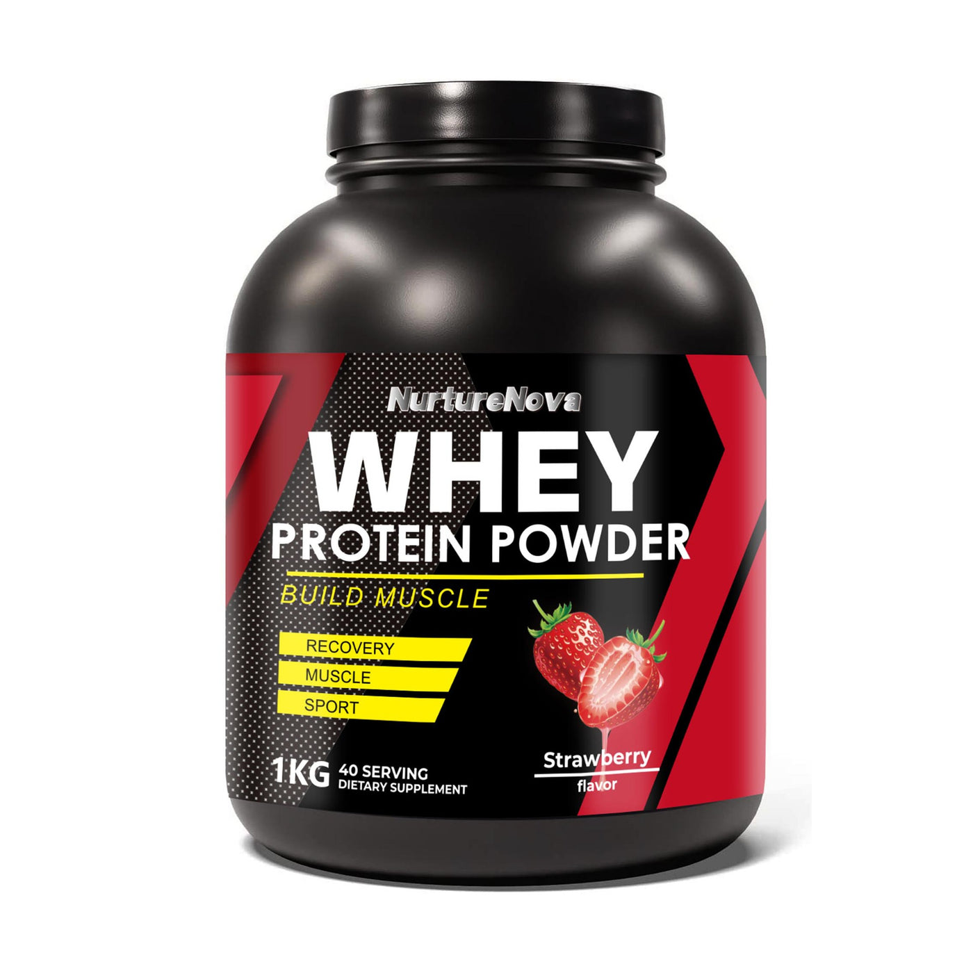 NurtureNova Whey Protein Powder | Chocolate Flavor | 40 Servings | 1kg Muscle Building & Recovery Supplement ? Organic Wellness Hub