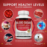 Blood Sugar Complex 940mg | 20 Active Ingredients | Cinnamon, Chromium & Mulberry | Lab Tested | Organic Wellness Hub
