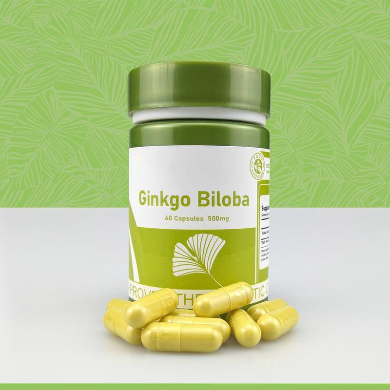 Ginkgo Biloba 500mg | 60 Approved Therapeutic Capsules | Organic Wellness Hub