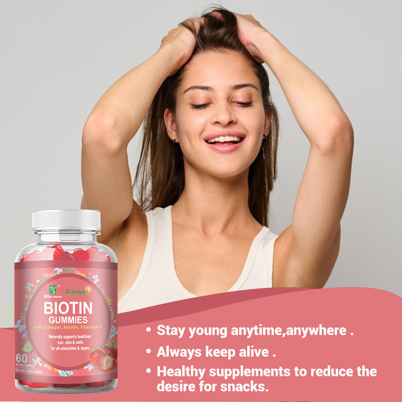 Daynee Biotin Gummies with Collagen & Keratin | Hair Skin Nails