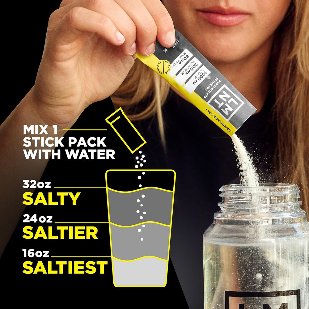 LMNT Electrolyte Drink Mix Lemonade Salt 30 Stick Packs | Sugar-Free Hydration & Electrolyte Support | Organic Wellness Hub