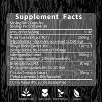 Potency Wood 3-Pack Bundle | Male Vitality Supplement | Muira Puama, Ginkgo Biloba & Ginseng | 180 Vegetarian Capsules | Made in USA