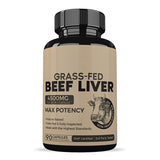 Organic Wellness Hub | Grass-Fed Beef Liver Capsules 4500mg 120ct -750mg Per Capsule, Max Potency, Pasture-Raised, GMP Certified, 3rd Party Tested