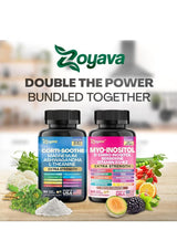 Zoyava Stress + Hormone Bundle | Corti-Soothe 13-in-1 & Myo-Harmony 16-in-1 | Ashwagandha, Myo-Inositol, Berberine | Made in USA | Organic Wellness Hub
