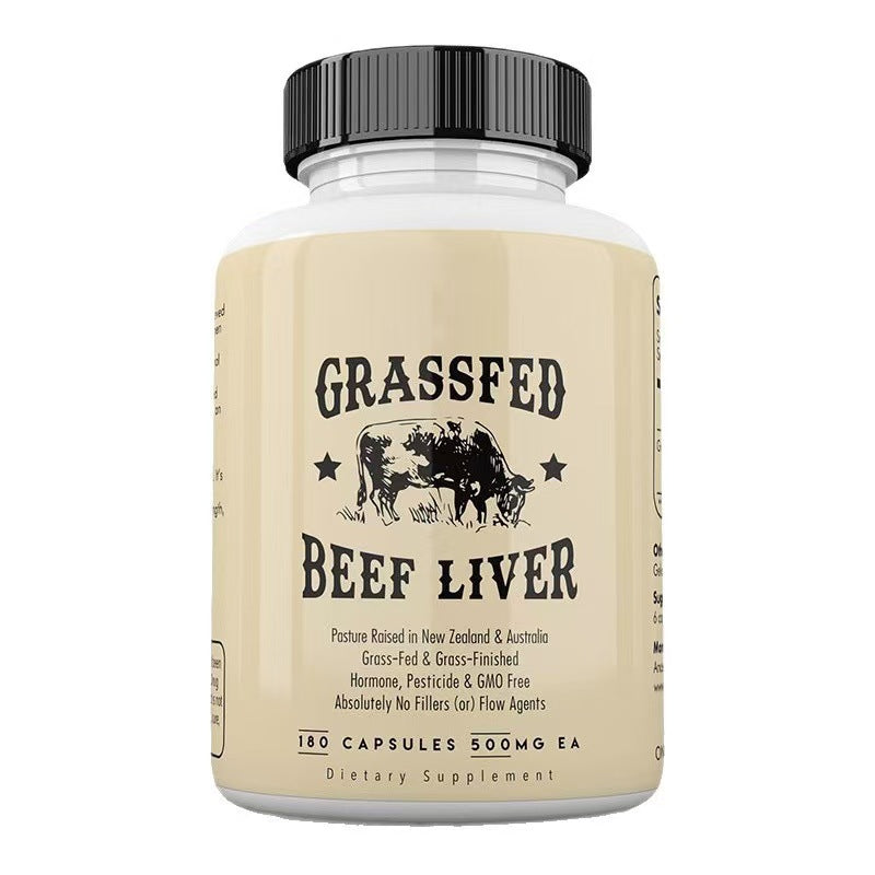 Organic Wellness Hub | Grassfed Beef Liver Capsules 180ct 500mg - Pasture Raised NZ & Australia, Grass-Fed & Finished, Hormone-Free, No Fillers