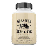 Organic Wellness Hub | Grassfed Beef Liver Capsules 180ct 500mg - Pasture Raised NZ & Australia, Grass-Fed & Finished, Hormone-Free, No Fillers