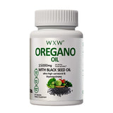 Oregano Oil 15000mg with Black Seed Oil | 60 Capsules | Lab Tested | Organic Wellness Hub