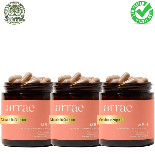 Arrae MB-1 Metabolic Support 3 Bottle Value Pack | 180 Capsules | Organic Wellness Hub