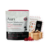Auri Super Mushroom Focus Gummies� | Lion's Mane, Alpha GPC & Rhodiola | Brain Focus, Energy & Concentration | Lab Tested | 60 Gummies | Organic Wellness Hub