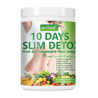 BIYODE 10 Days Slim Detox Powder | Fruit and Vegetable Fiber Enzyme | Belly Fat Remover | Burns Body Fat | Boosts Metabolism | Appetite Suppressant | Weight Loss Supplement 300g