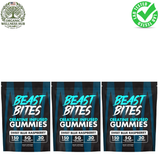 
Beast Bites Creatine Gummies 3-Pack Bundle — 450 Gummies | 90 Servings | 5g Creapure® | Organic Wellness Hub