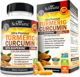 BioSchwartz Ultra Premium Turmeric Curcumin with BioPerine 1500mg ? 90 Veggie Capsules | High Absorption Formula | Organic Wellness Hub