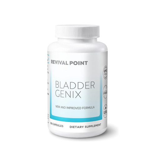 BladderGenix Capsules by Revival Point | New Formula | GMO Free | Allergen Free | Bladder Support Supplement | 56 Capsules | USA Assembled