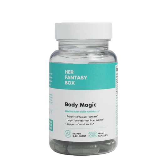 Body Magic by Her Fantasy Box - Natural Internal Body Odor Eliminator | Vegan Capsules for Freshness from Within | 30 Count Dietary Supplement