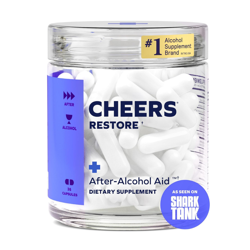 Cheers Restore After Alcohol Aid Capsules – Advanced Recovery Support Supplement 36 Capsules | Organic Wellness Hub