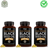 Clapp Cold-Pressed Black Seed Oil 1000mg – 3 Bottles (180 Softgels) | Lab Tested | Organic Wellness Hub