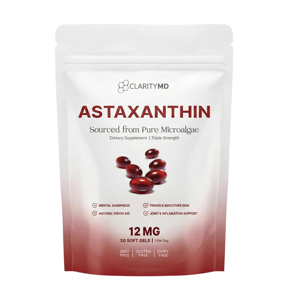ClarityMD Astaxanthin 12mg Triple Strength - Antioxidant Support Softgels | Organic Wellness Hub