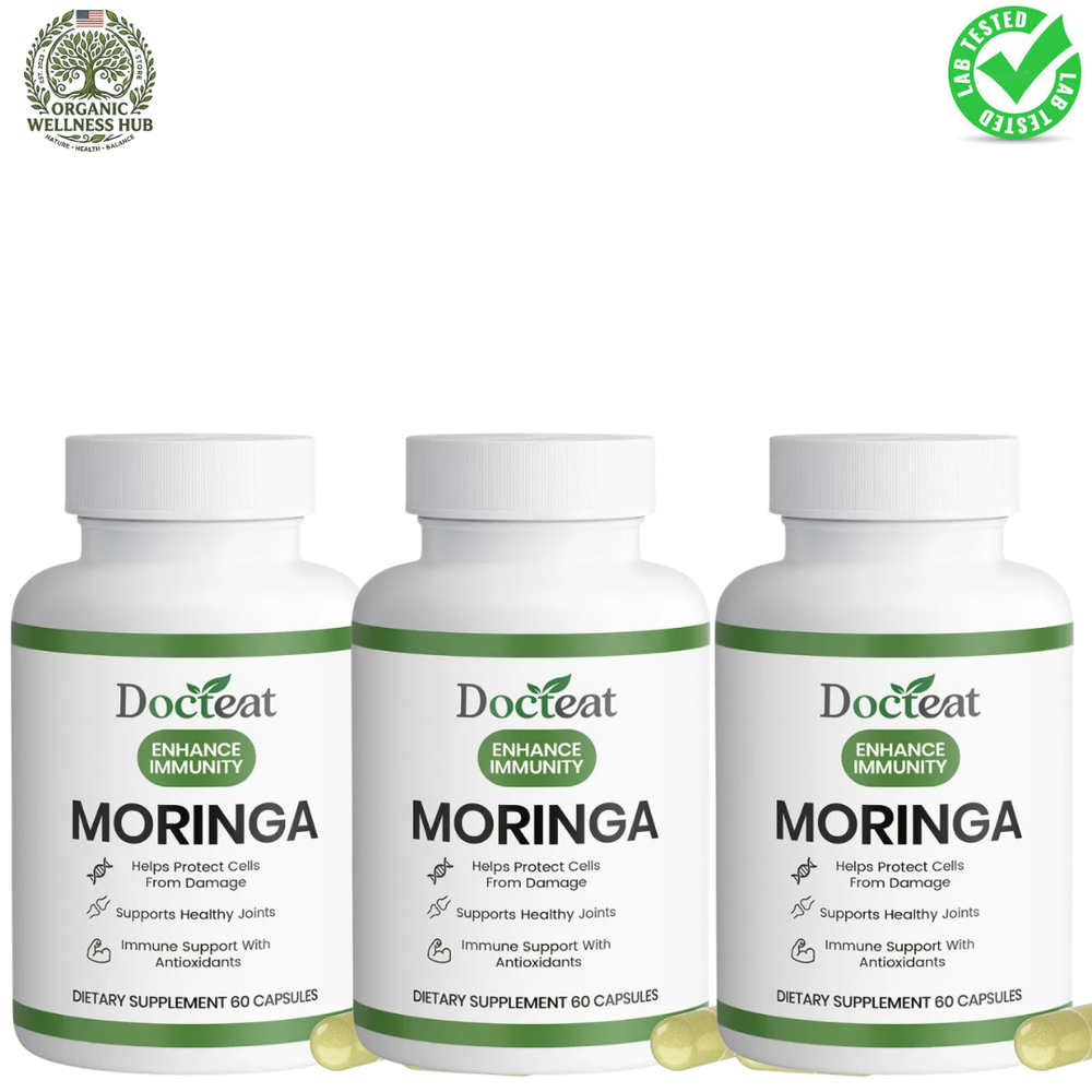 Docteat Moringa Capsules 180 Count (3 Pack) – Immune Support & Antioxidant Supplement | Organic Wellness Hub