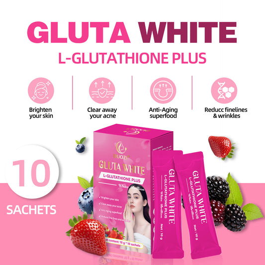 Duozi Gluta White L-Glutathione Plus | Skin Brightening, Acne Clearing & Anti-Aging Sachets 10g x 10 ? Lab Tested | Organic Wellness Hub