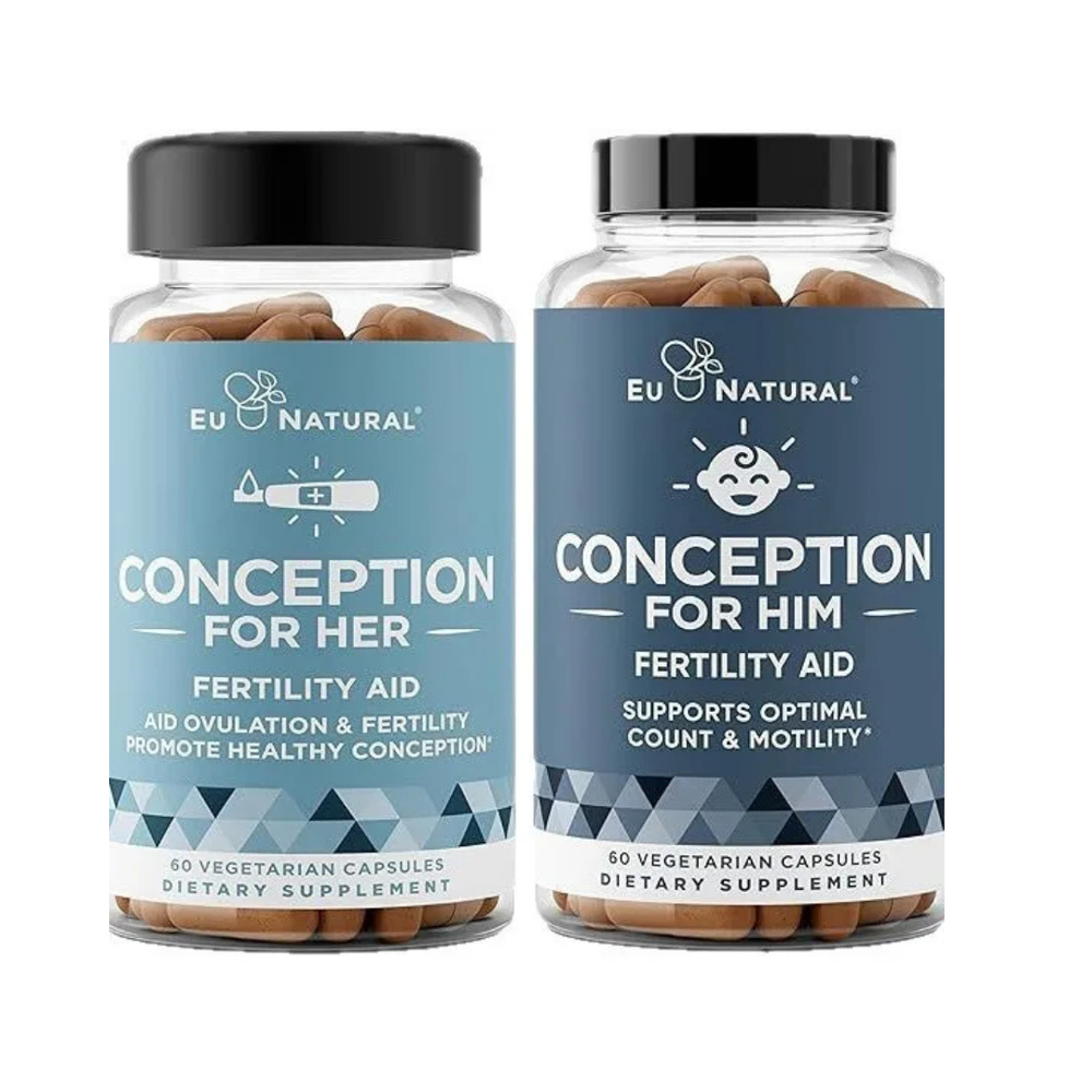 Eu Natural Conception Bundle- Fertility Aid for Him & Her | Couples Fertility Set | Organic Wellness Hub