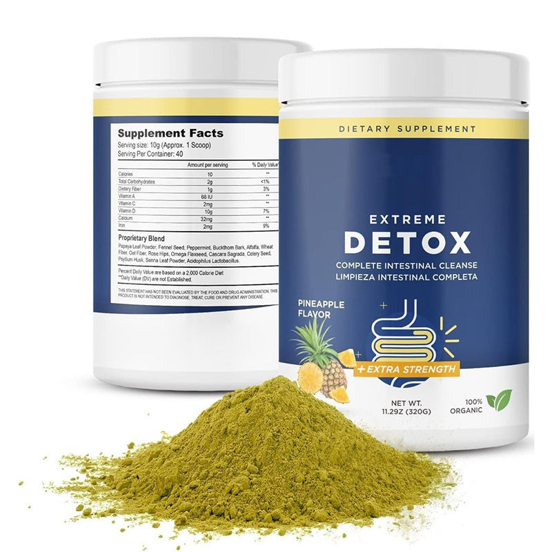 Extreme Detox Powder - Complete Intestinal Cleanse | Pineapple | Organic Wellness Hub