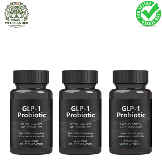 GLP-1 Probiotic 3-Pack – 180 Capsules | Akkermansia Muciniphila | Natural GLP-1 Production & Metabolic Support | 90-Day Supply