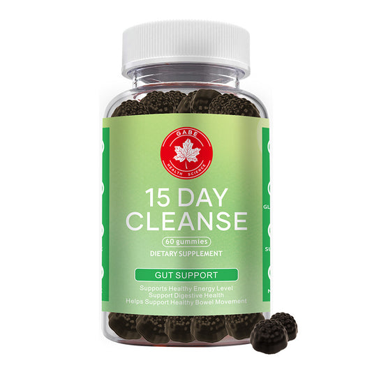 Gabe Health Science 15 Day Cleanse Gummies - Gut Support, Healthy Energy & Bowel Movement | 60 Gummies | Dietary Supplement | Organic Wellness Hub