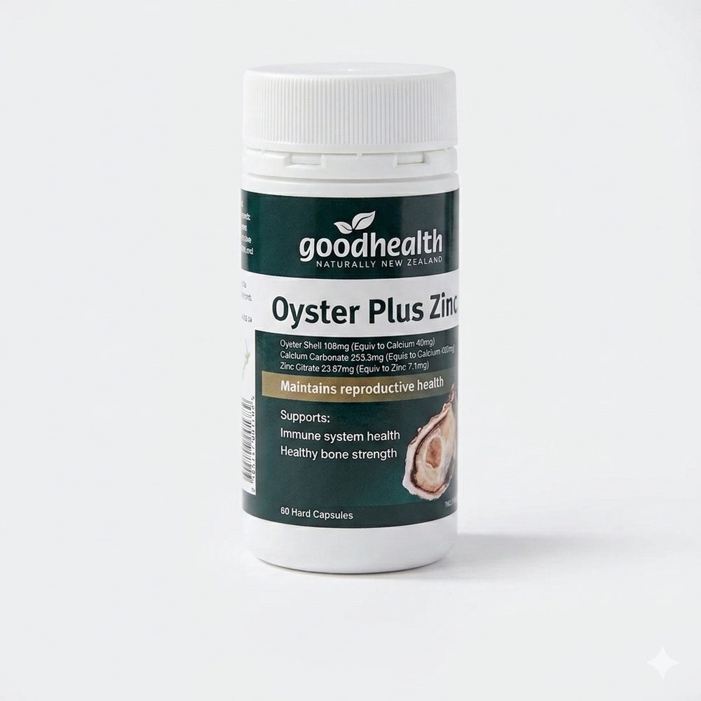 Good Health Oyster Plus Zinc 60 Capsules (3-Pack) | Lab Tested | Organic Wellness Hub