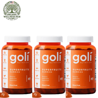 Goli Superfruits Gummies 3-Pack | Gluten-Free, Vegan, Non-GMO Beauty & Wellness Supplement — 180 Pieces