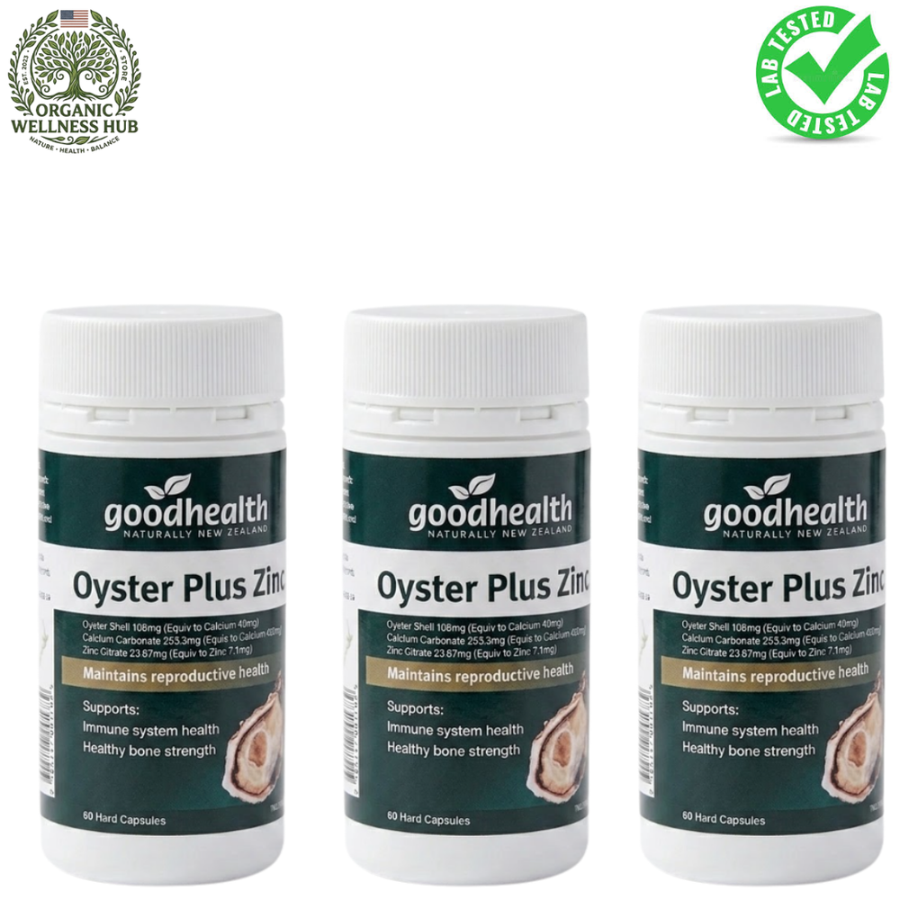 Good Health Oyster Plus Zinc 60 Capsules (3-Pack) | Lab Tested | Organic Wellness Hub
