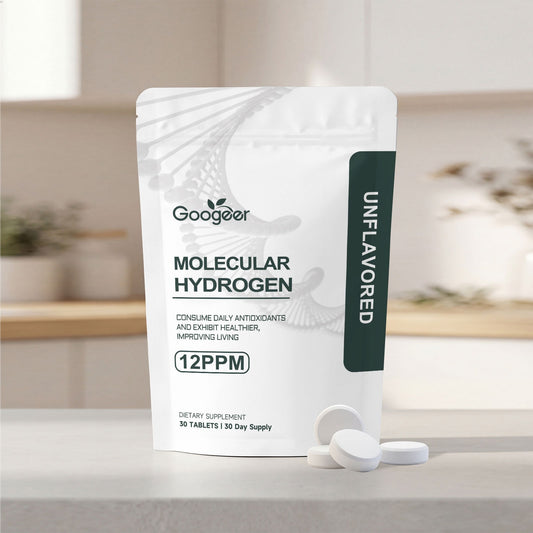 Googeer Molecular Hydrogen Tablets 12PPM - 30 Tablets 30 Day Supply | Daily Antioxidant Supplement Unflavored Dietary Supplement