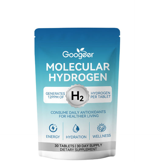 Googeer Molecular Hydrogen Tablets | 12PPM H2 Antioxidant Supplement | 30 Day Supply | Energy, Hydration & Wellness | Lab Tested ? Organic Wellness Hub