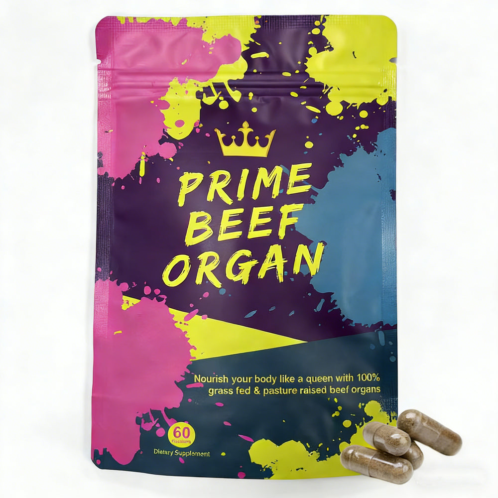Prime Beef Organ Capsules 3 Pack | Grass-Fed & Pasture-Raised Beef Organs | 180 Capsules Total | Lab Tested | Organic Wellness Hub