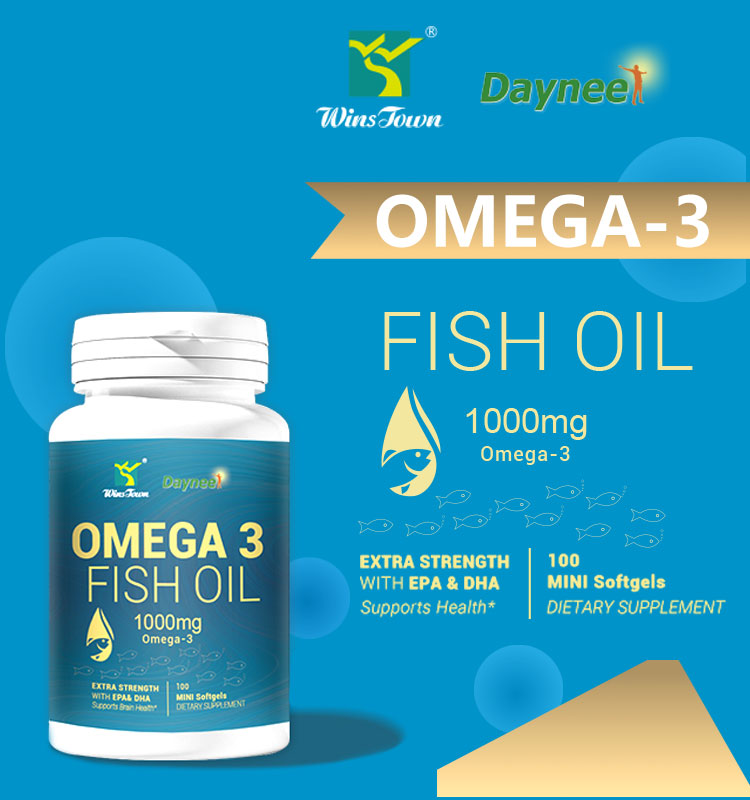 Omega 3 Fish Oil 1000mg Extra Strength EPA & DHA | 100 Mini Softgels | Organic Wellness Hub