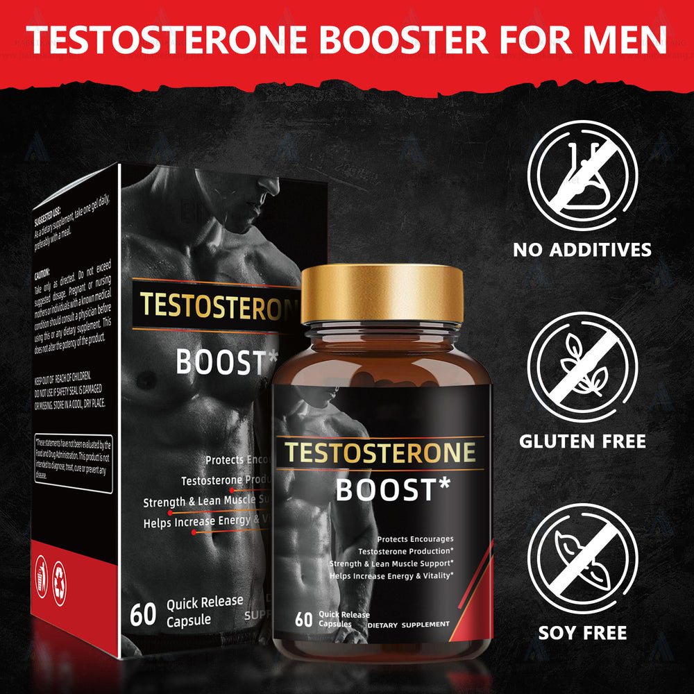 Testosterone Booster for Men – Natural Energy Strength & Lean Muscle Support 60 Quick Release Capsules | Organic Wellness Hub
