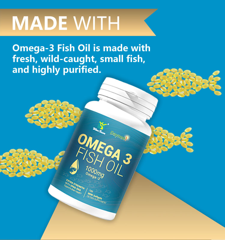 Omega 3 Fish Oil 1000mg Extra Strength EPA & DHA | 100 Mini Softgels | Organic Wellness Hub