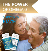 Omega 3 Fish Oil 1000mg Extra Strength EPA & DHA | 100 Mini Softgels | Organic Wellness Hub