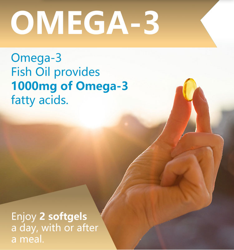 Omega 3 Fish Oil 1000mg 3-Pack | 300 Mini Softgels EPA & DHA | Organic Wellness Hub