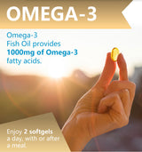 Omega 3 Fish Oil 1000mg 3-Pack | 300 Mini Softgels EPA & DHA | Organic Wellness Hub