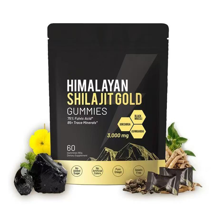 Himalayan Shilajit Gold Gummies 3000mg with Ashwagandha & Black Musli | Organic Wellness Hub