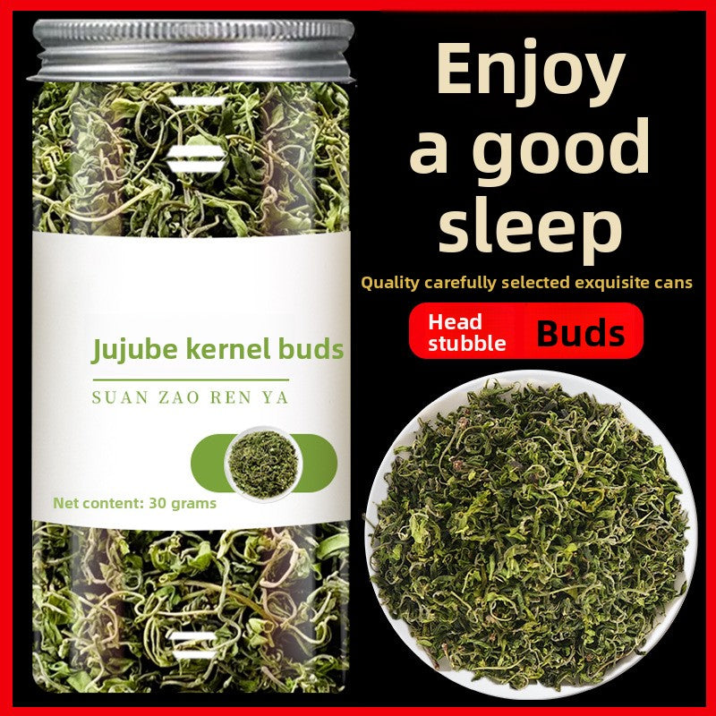 Jujube Kernel Buds Tea | Suan Zao Ren Ya | 30g Premium Head Stubble Buds | Natural Sleep Aid Tea | Anxiety Relief | Calm and Relaxation | Traditional Chinese Herbal Tea