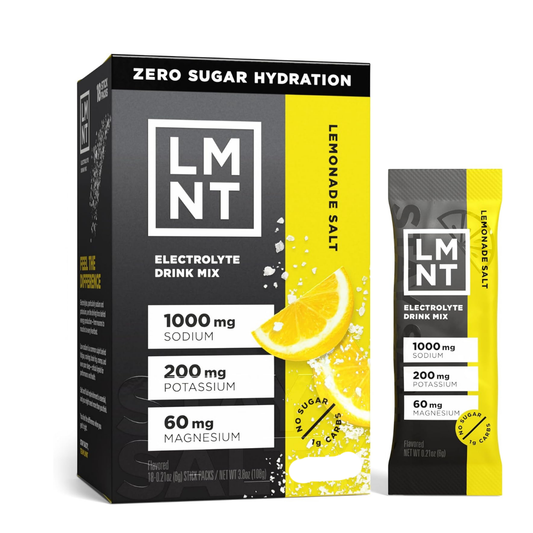 LMNT Electrolyte Drink Mix Lemonade Salt 30 Stick Packs | Sugar-Free Hydration & Electrolyte Support | Organic Wellness Hub