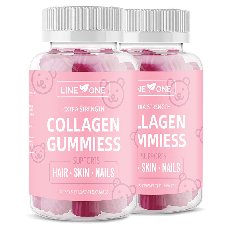 Line One Extra Strength Collagen Gummies 2-Pack | Hair, Skin & Nails Support | Collagen Beauty Gummies | Lab Tested | Quality Guaranteed | 2 � 60 Gummies | Organic Wellness Hub