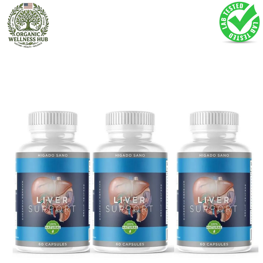 Liver Support Supplement 3 Pack (180 Capsules) – Natural Liver Cleanse & Detox Formula | Organic Wellness Hub